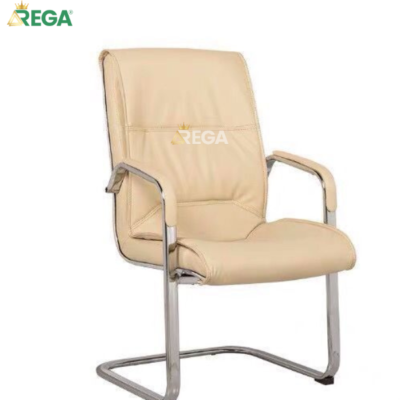 Ghế chân quỳ văn phòng da màu vàng kem REGA RG-110-4