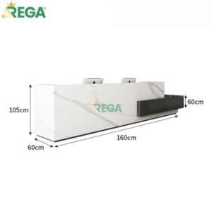 Bàn lễ tân phối 2 màu 4m REGA RLT-K124