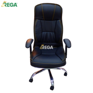 Ghế Xoay Da Chân Mạ Lưng Cao REGA RGH005