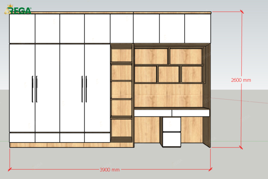 Tối Ưu Không Gian Sống Với Tủ Quần Áo Kết Hợp Bàn Học