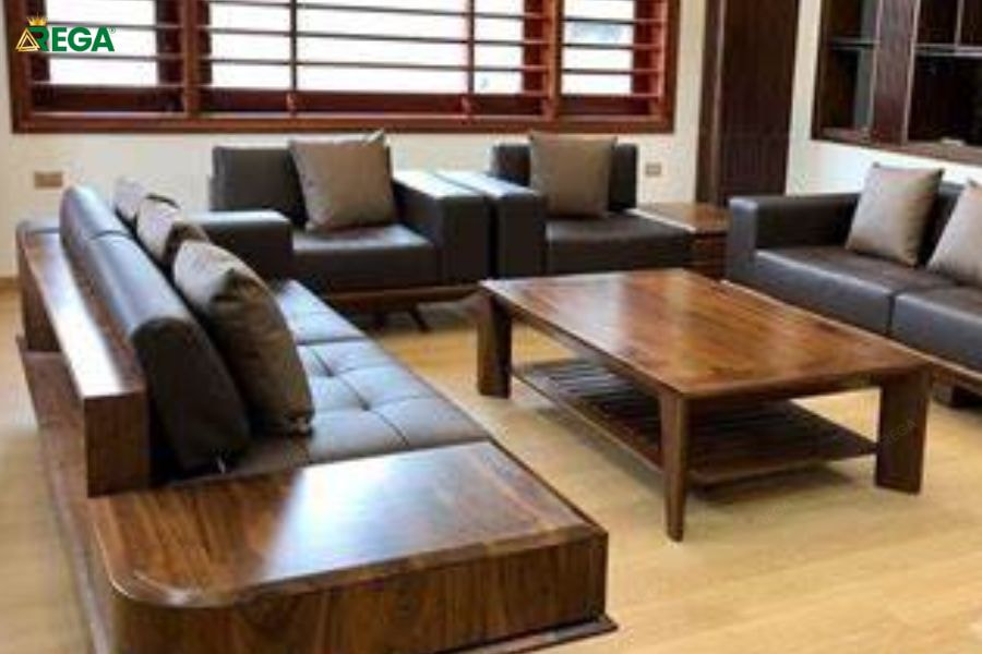 Báo Giá Sofa Chữ L Gỗ Óc Chó 2025