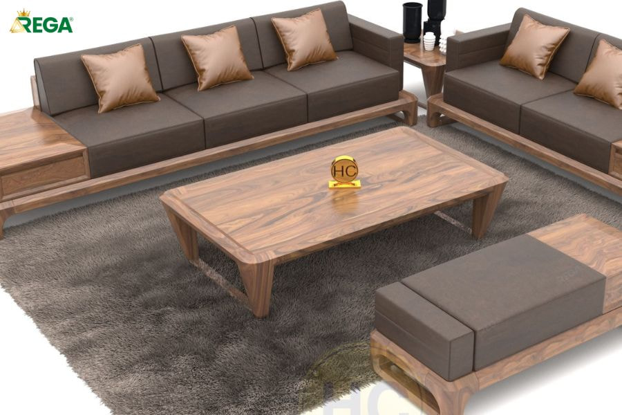 Các Yếu Tố Ảnh Hưởng Đến Giá Thành Sofa Gỗ Sồi Sơn Màu Óc Chó