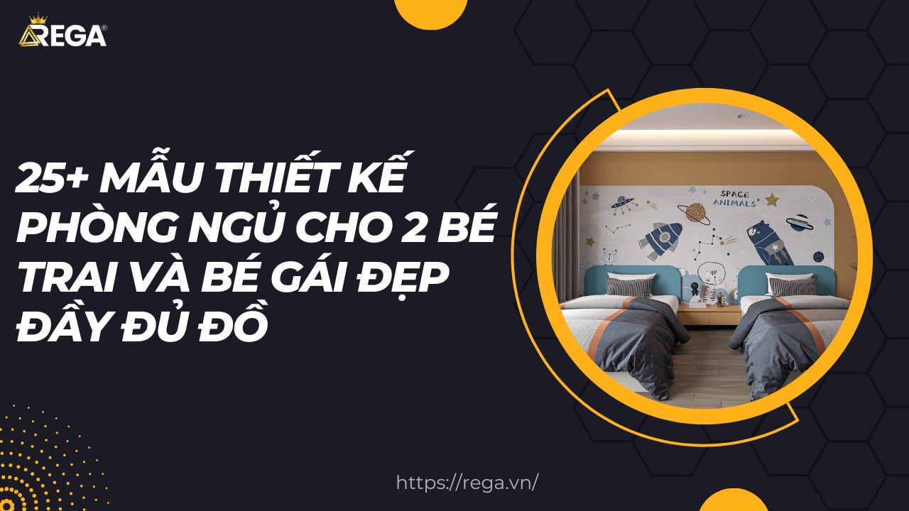 25+ Mẫu Thiết Kế Phòng Ngủ Cho 2 bé Trai Và Bé Gái Đẹp Đầy Đủ Đồ