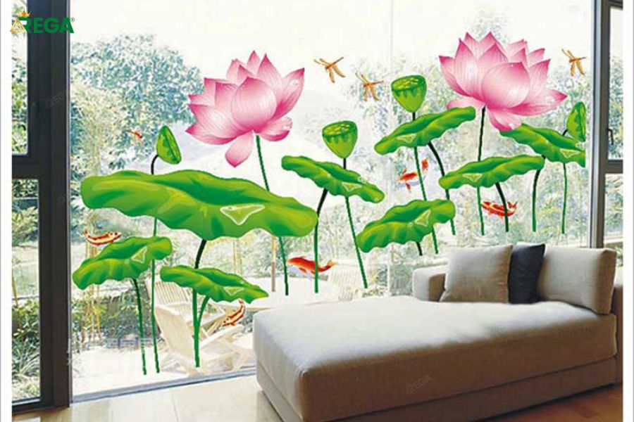 100+ Mẫu Giấy Dán Cửa Kính Phòng Khách Đẹp Chất Lượng Nhất Giấy dán cửa kính phòng khách hoa văn đẹp: