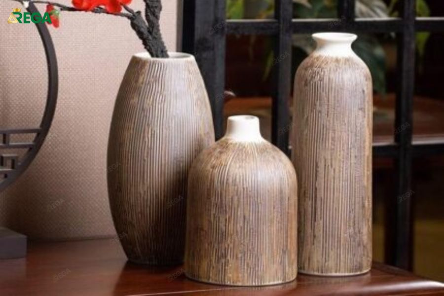 Top 25+ Bình Gốm Trang Trí Phòng Khách Siêu Đẹp Sang Trọng Mà Tinh Tế Bình gốm trang trí phòng khách phong cách tân cổ điển, giao thoa