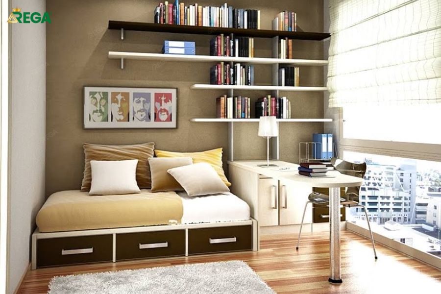 7 Mẫu Giá Sách Đẹp Trong Phòng Ngủ