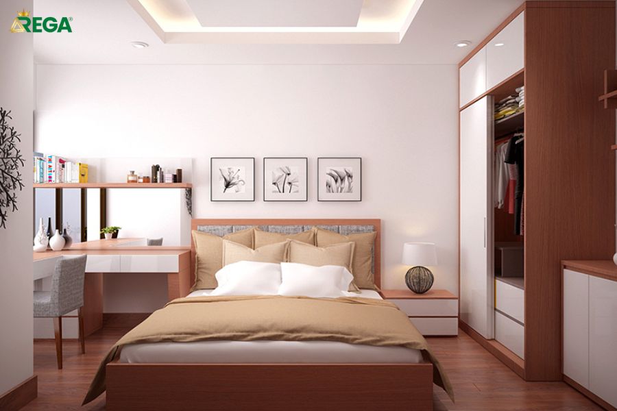 7 Cách Kê Giường Trong Phòng Ngủ Hợp Phong Thủy Giúp Tăng Tài Lộc Giữ khoảng trống hai bên giường để thuận tiện đi lại và cân bằng năng lượng