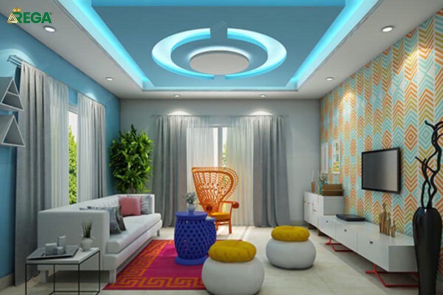Tầm quan trọng của việc sơn trần trong tổng thể thiết kế phòng khách
