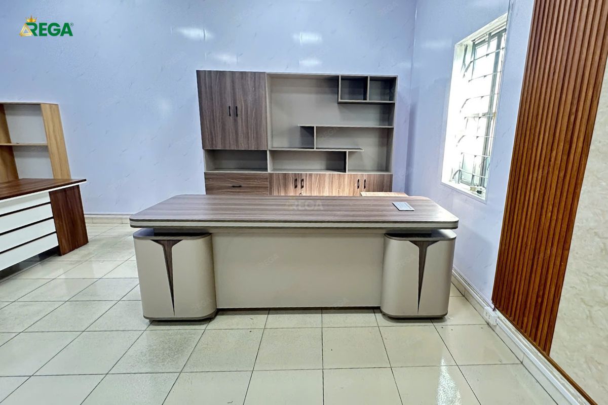 Rega Thi công nội thất công ty JV-LINK Bàn giám đốc hiện đại Rega thi công tại JV-LINK