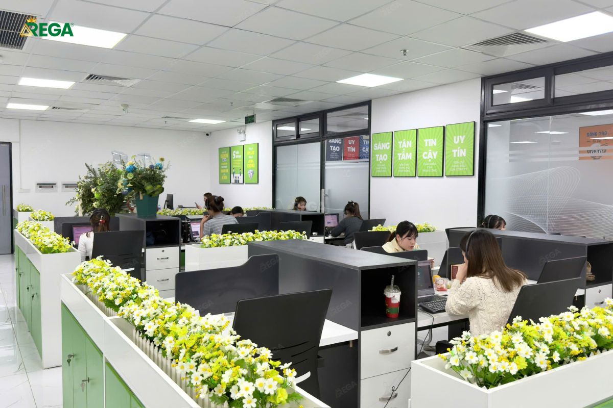 Tổng thể phòng làm việc nhân viên công ty OCC