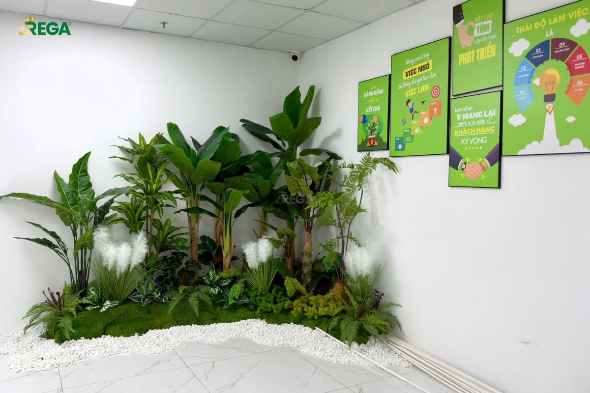 Góc thư giãn với tiểu cảnh tại OCC