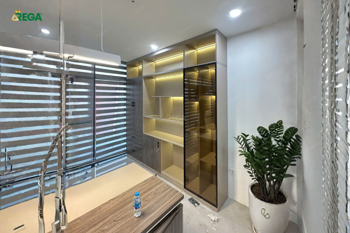 Nội thất văn phòng lãnh đạo MDA HI-TECH sau thi công