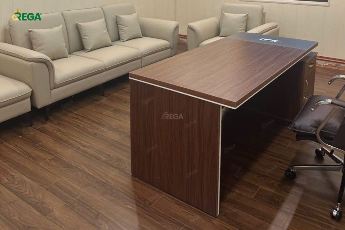 Thi công nội thất văn phòng TTL COPIER VIỆT NAM Sofa cao cấp bố trí gọn gàng trong phòng giám đốc