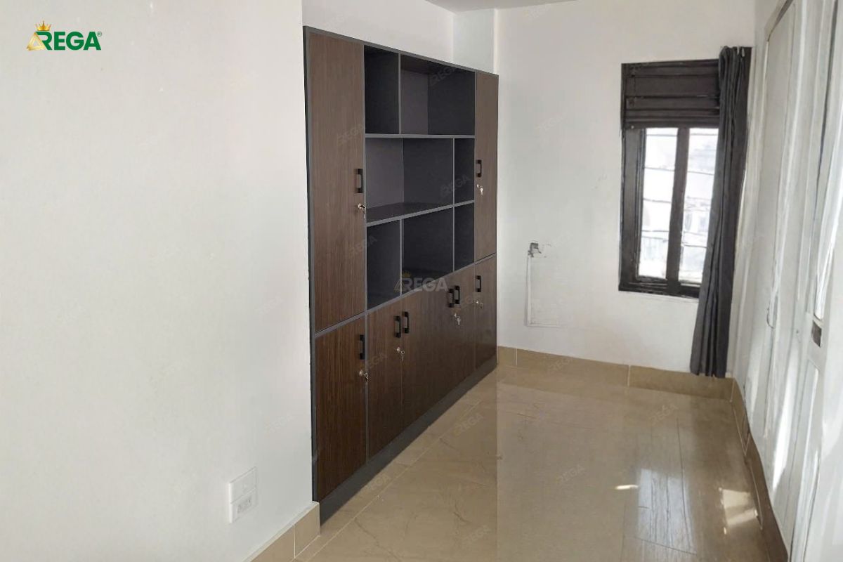 Rega Thi công nội thất văn phòng công ty MIE Tủ tài liệu đồng bộ bàn giám đốc tại văn phòng MIE