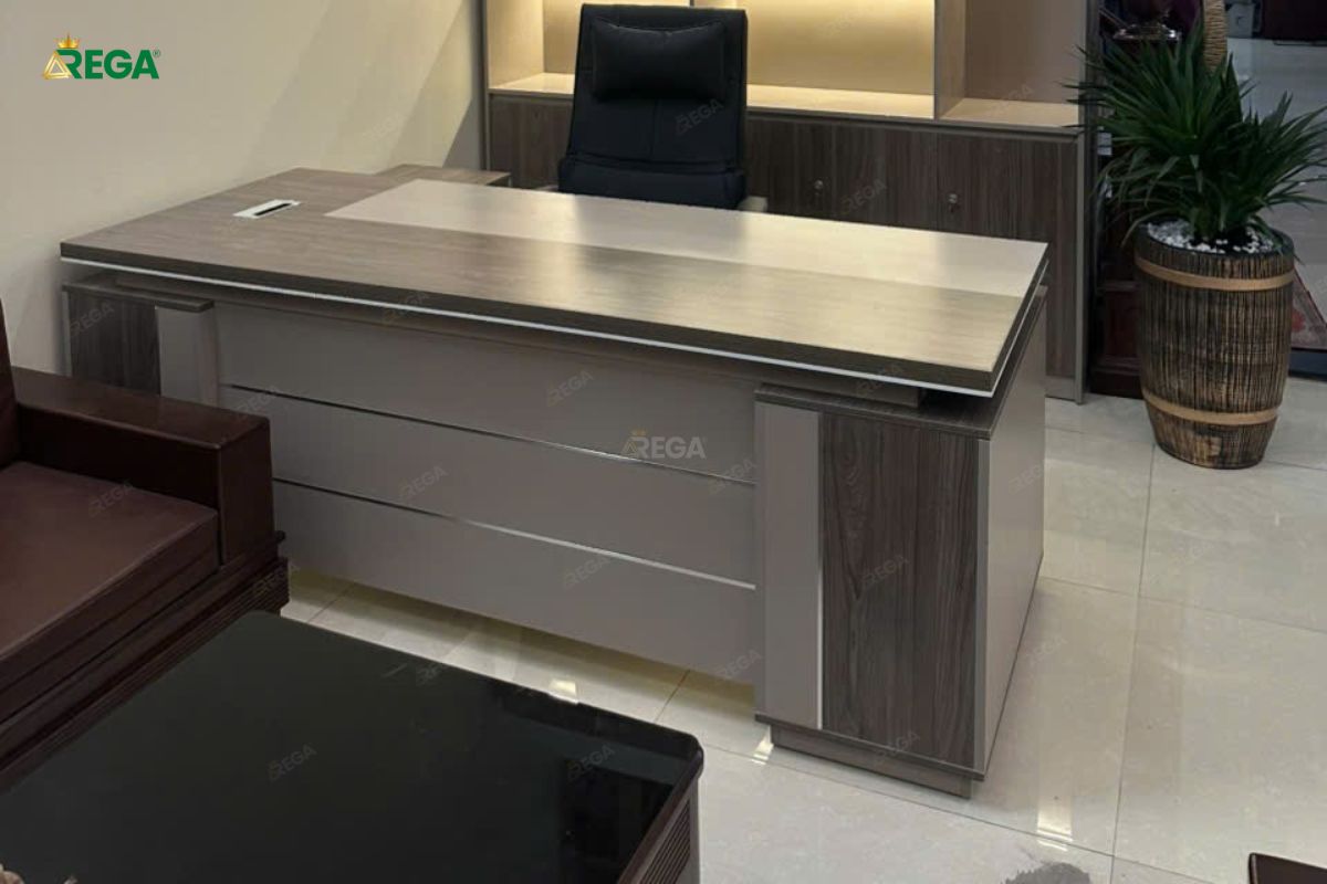 Thiết kế bàn giám đốc gỗ công nghiệp MDF cao cấp