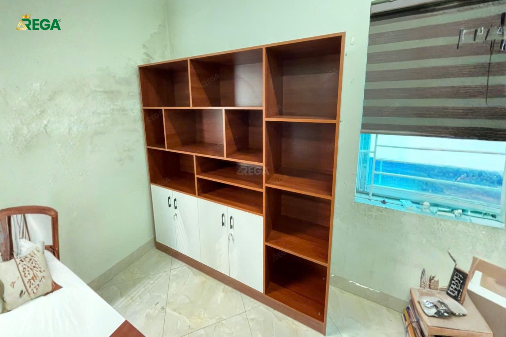Rega Thi công văn phòng công ty Elinco Tủ giám đốc ELINCO bố trí khoa học, dễ sử dụng.
