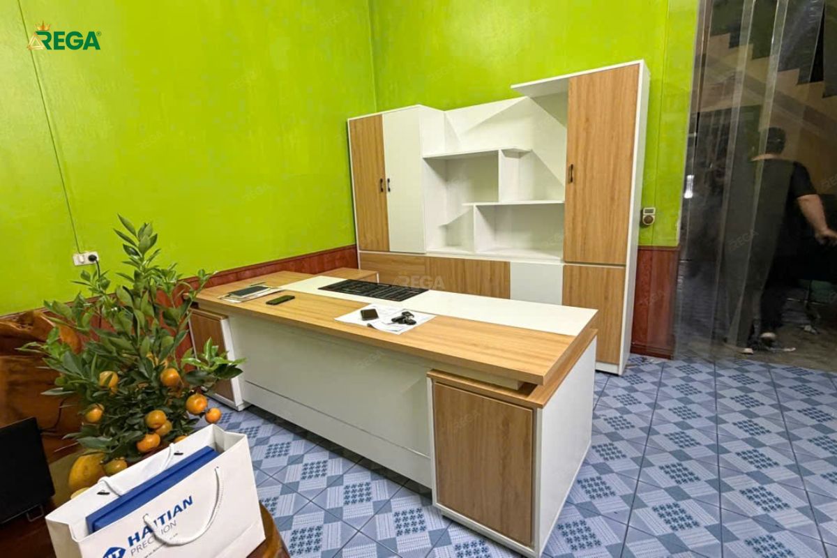 Khu vực phòng giám đốc hoàn thiện bởi Rega tại công ty Vĩnh Nông Phát