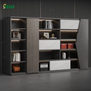 Tủ RT-G122 tạo điểm nhấn cho không gian lãnh đạo.