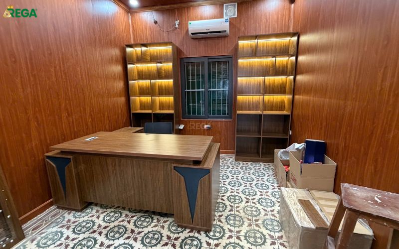 Tủ giám đốc văn phòng Skytech Việt Nam Rega thiết kế sản xuất