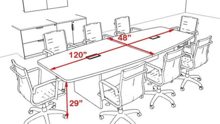 Top 20+ Mẫu bàn họp hình elip đẹp, hiện đại cho văn phòng Kích thước bàn họp hình elip tối ưu không gian