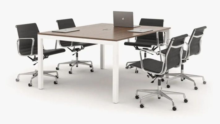 10 Mẫu Bàn Họp Vuông Giá Tốt, Đẹp Cho Văn Phòng Bàn họp vuông MDF chân sắt nano