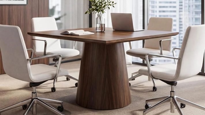 10 Mẫu Bàn Họp Vuông Giá Tốt, Đẹp Cho Văn Phòng Bàn họp gỗ vuông cao cấp MDF