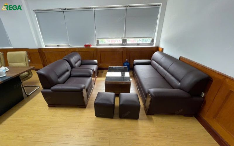 Rega thi công văn phòng công ty Thương Mại Điện Ngọc Mỹ Sofa hiện đại Rega triển khai cho văn phòng Điện Ngọc Mỹ