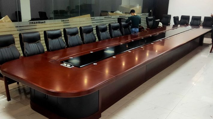 Top 15+ Mẫu bàn họp bầu dục đẹp, hiện đại, tinh tế Bàn họp bầu dục gỗ tự nhiên phong cách tối giản