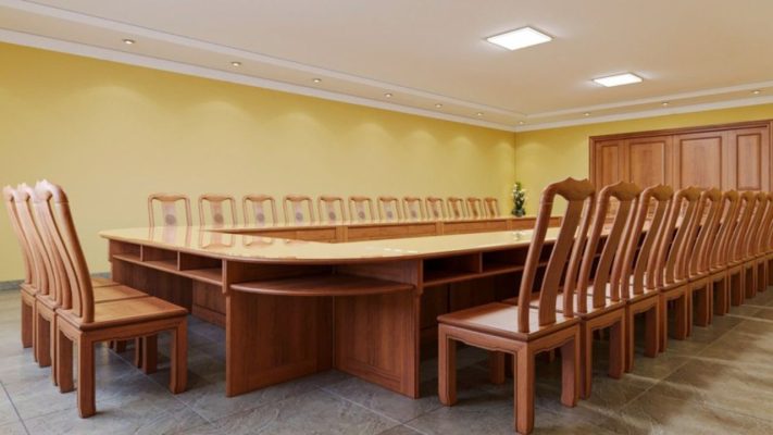 Top 15+ Mẫu bàn họp bầu dục đẹp, hiện đại, tinh tế Bàn họp bầu dục cho phòng họp hội trường lớn
