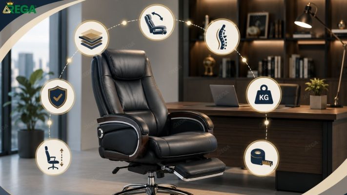 Ghế Giám Đốc Ngả Lưng: Giải Pháp Tối Ưu Cho Sức Khỏe Ghế giám đốc ngả lưng bọc da cao cấp và đệm êm