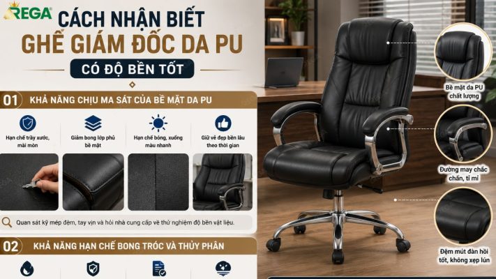 Ghế Giám Đốc Da PU Có Bền Không? Phân Tích Chi Tiết Kiểm tra chất lượng ghế giám đốc da PU trước khi mua