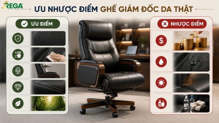 5 Mẫu Ghế Giám Đốc Da Thật Đẹp, Cao Cấp Được Ưa Chuộng Ghế giám đốc da thật bền đẹp và mềm mại khi sử dụng