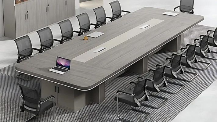 Kích Thước Bàn Họp Chuẩn Cho 6, 8, 10, 12, 15, 20, 30 Người Mẫu bàn họp 12 người hiện đại, tối ưu không gian