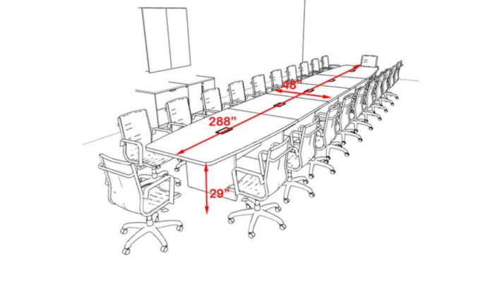 Kích Thước Bàn Họp Chuẩn Cho 6, 8, 10, 12, 15, 20, 30 Người Lựa chọn kích thước bàn họp phù hợp với không gian văn phòng