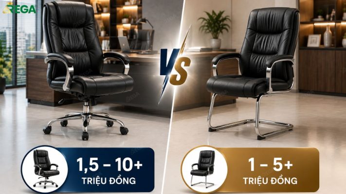 So Sánh Ghế Giám Đốc Chân Xoay Và Chân Quỳ Mức giá ghế giám đốc chân xoay và chân quỳ