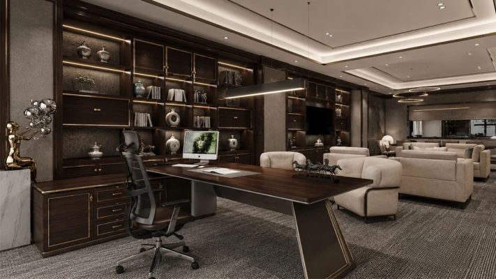 Top 5 bản thiết kế 3D bàn ghế giám đốc đẹp, hiện đại và ấn tượng Mẫu thiết kế 3D bàn ghế giám đốc cho phòng lãnh đạo