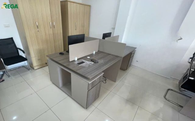 Rega thi công nội thất văn phòng Bay Việt Cụm bàn làm việc nhân viên Bay Việt hiện đại