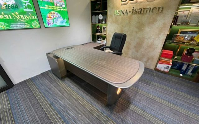 Rega thi công nội thất văn phòng BSSC Group Bàn giám đốc nhập khẩu BSSC Group hiện đại do Rega triển khai