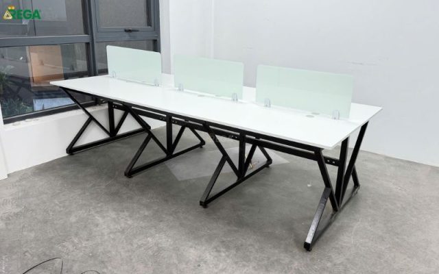 Rega thi công nội thất văn phòng Cục Bản Quyền Tác Giả Cụm bàn làm việc trắng tại Cục Bản Quyền Tác Giả