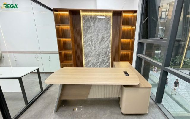 Rega thi công nội thất văn phòng Cục Bản Quyền Tác Giả Bàn tủ giám đốc văn phòng Cục Bản Quyền Tác Giả