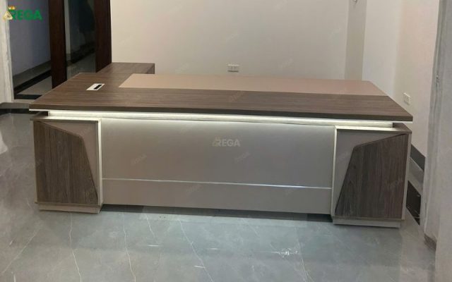 Rega thi công nội thất văn phòng Thịnh Vượng Cát Bàn làm việc giám đốc Thịnh Vượng Cát do Rega hoàn thiện